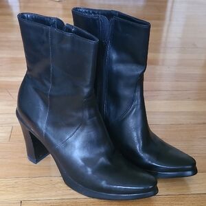 Black Leather Ankle Boots 11